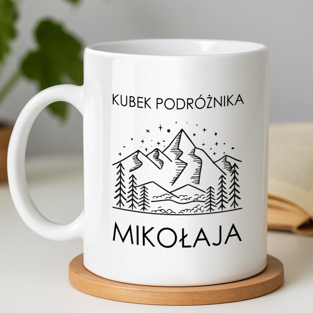 Kubek z nadrukiem dla podróżnika