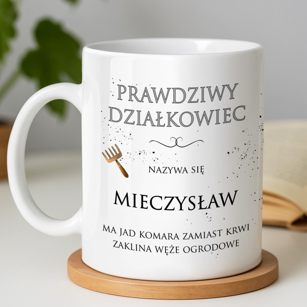 Kubek z nadrukiem dla dziadka ogrodnika działkowca