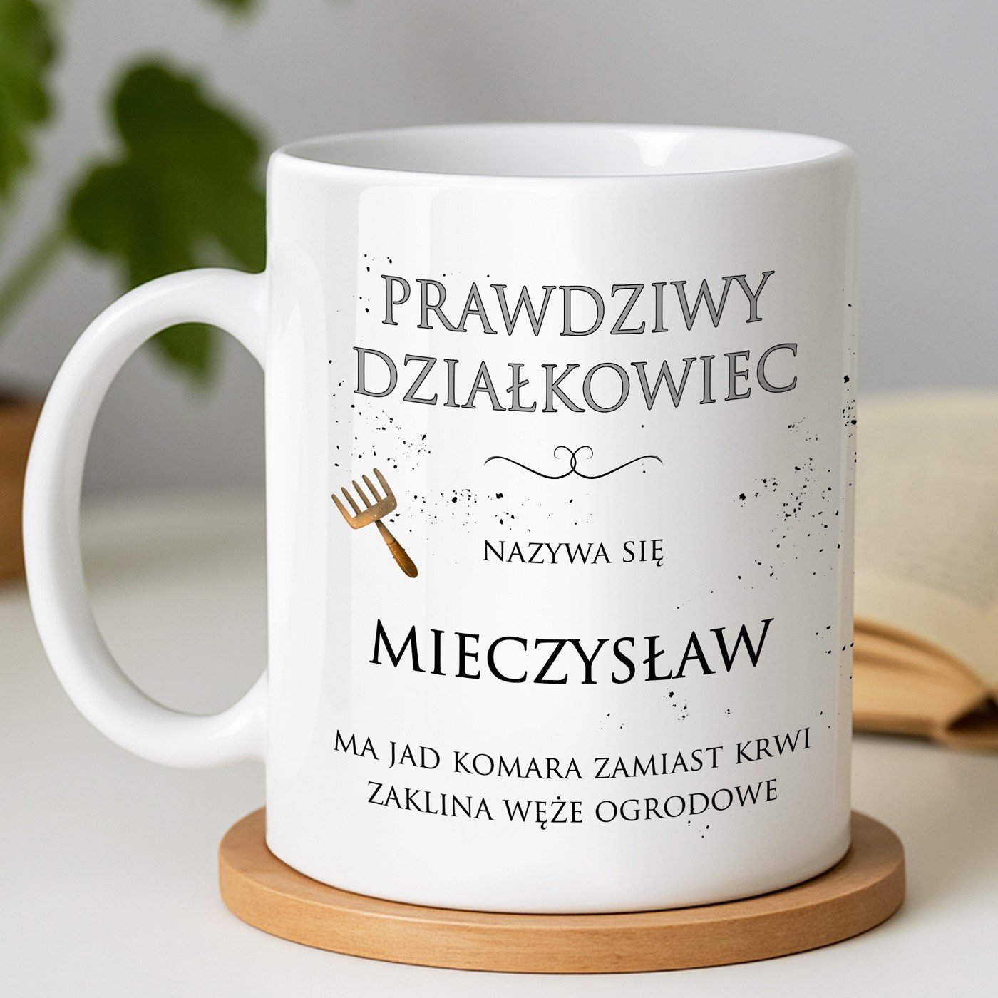 Kubek z nadrukiem dla dziadka ogrodnika dziakowca