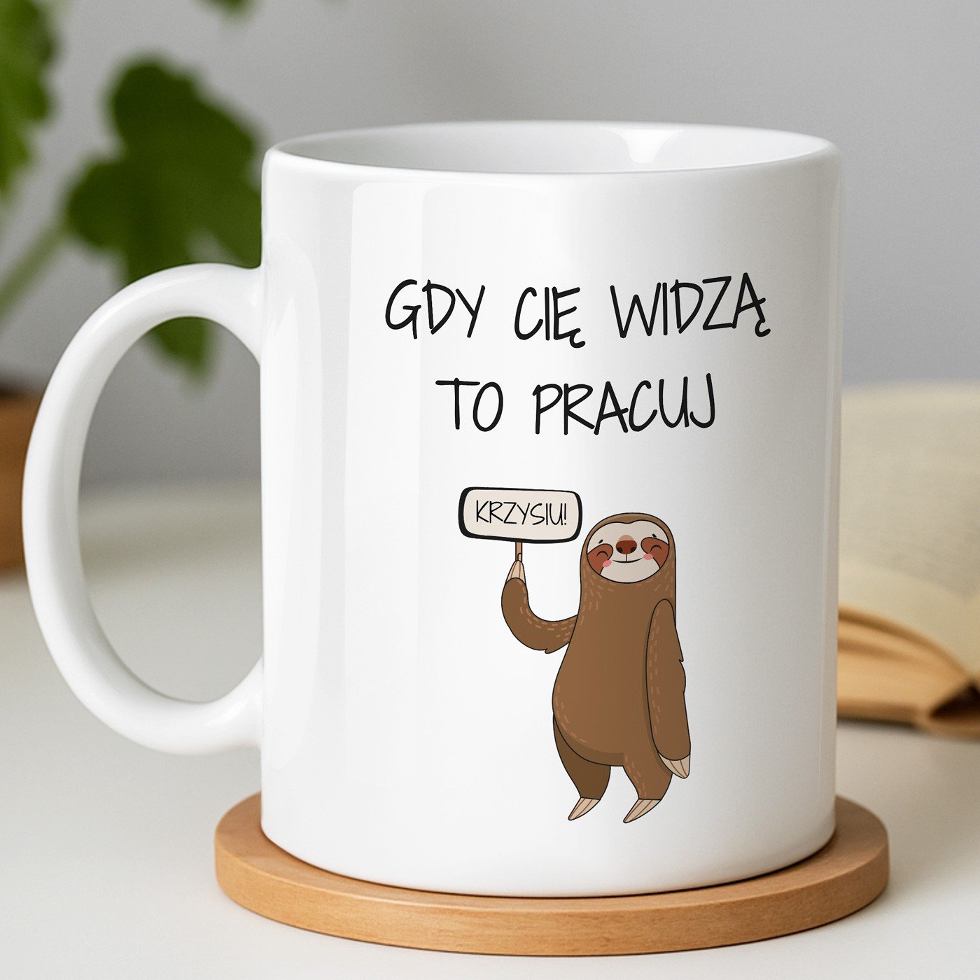 Kubek z nadrukiem dla niego kolegi z pracy