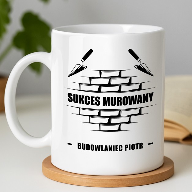 Kubek z nadrukiem dla niego taty budowlańca