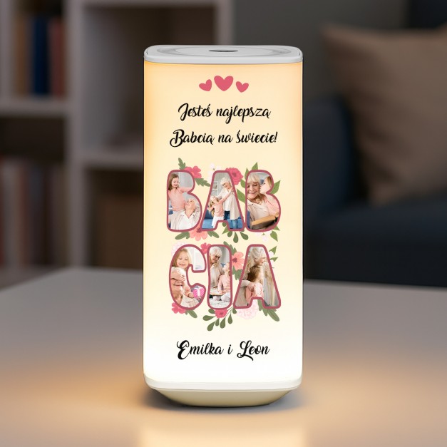Lampka nocna LED z nadrukiem dla babci na Dzień babci urodziny