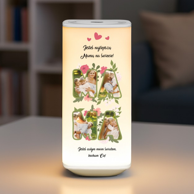 Lampka nocna LED z nadrukiem dla mamy na urodziny