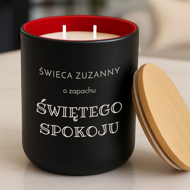 Świeca sojowa z grawerem dla niej