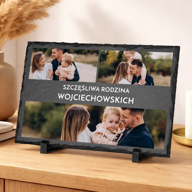 Kamienny łupek 20x30 z nadrukiem dla pary na parapetówkę podziękowanie