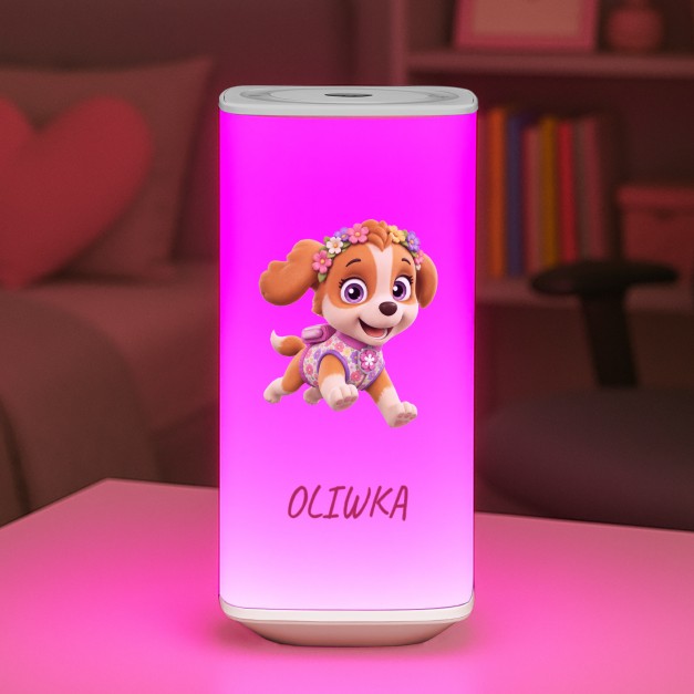 Lampka nocna LED z nadrukiem dla chrześniaczki na dzień dziecka