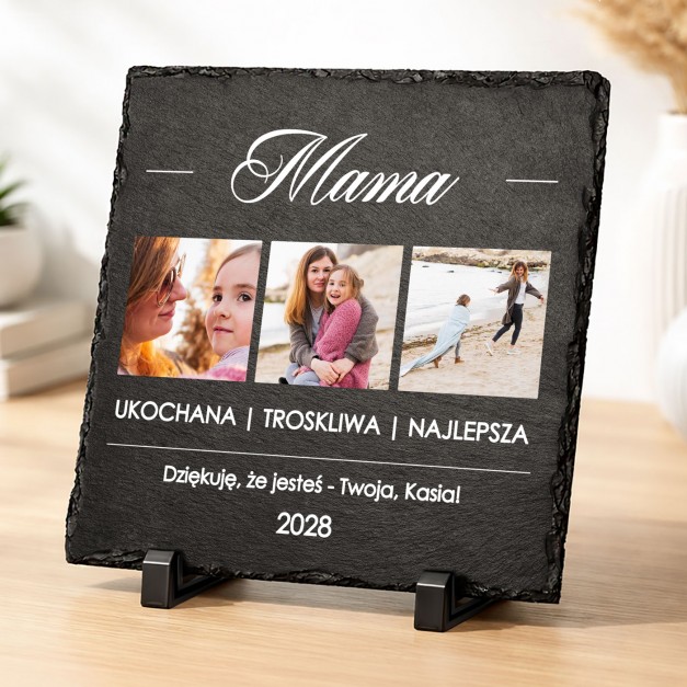 Kamienny łupek z nadrukiem 20x20 dla mamy na Dzień Matki