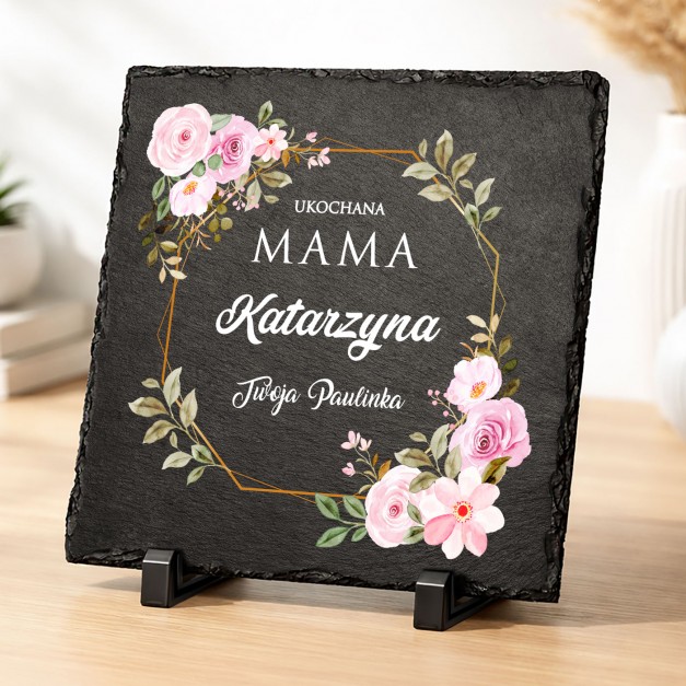 Kamienny łupek z nadrukiem 20x20 dla mamy