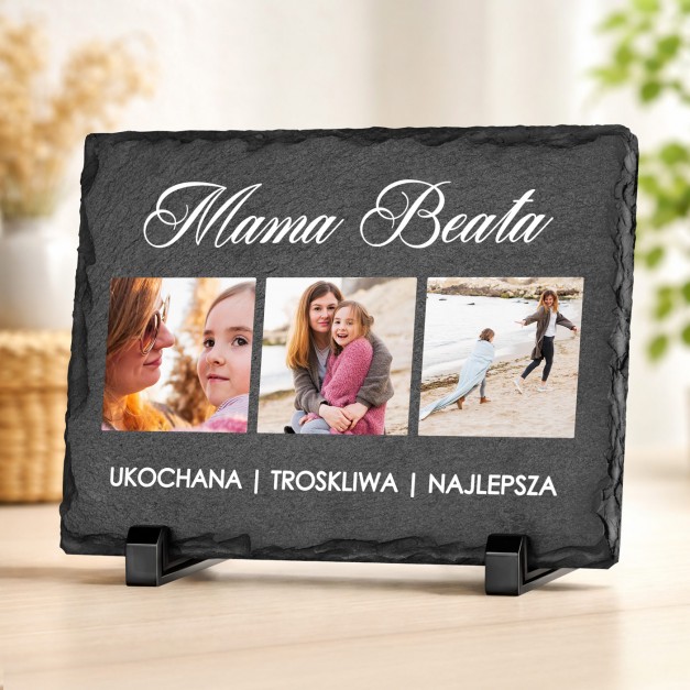 Kamienny łupek z nadrukiem 20x15 dla mamy na urodziny dzień mamy