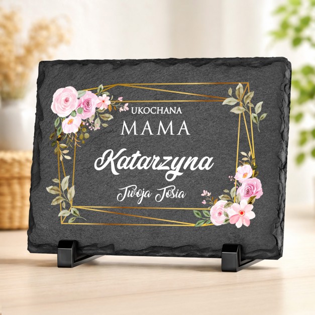 Kamienny łupek z nadrukiem 20x15 dla mamy
