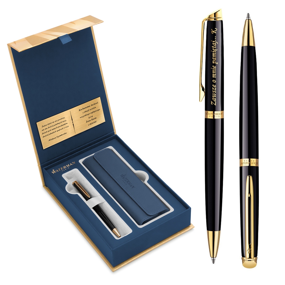 Zestaw Dugopis Etui WATERMAN Hemisphere Czarny GT