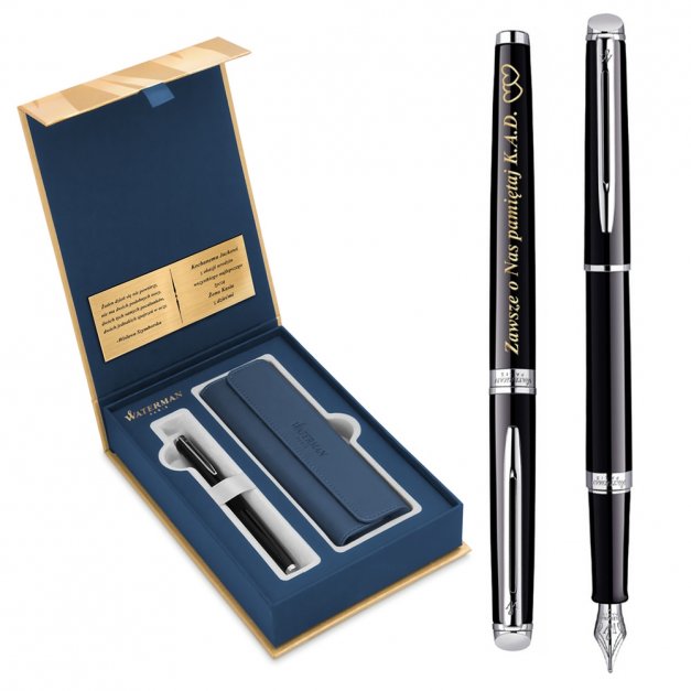 Zestaw Pióro Wieczne WATERMAN Hemisphere Czarne CT