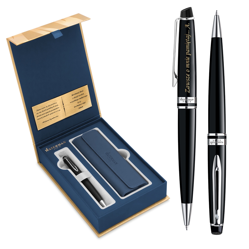 Zestaw Dugopis Etui WATERMAN Expert Czarny CT