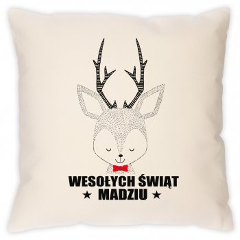 Poduszka personalizowana z nadrukiem NA ŚWIĘTA