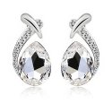 Komplet Swarovski Elements Białe Łezki 