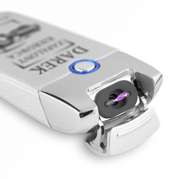 Zapalniczka plazmowa srebrna USB z grawerem dla kierowcy