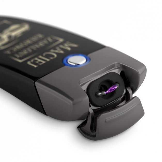 Zapalniczka plazmowa czarna USB z grawerem dla kierowcy