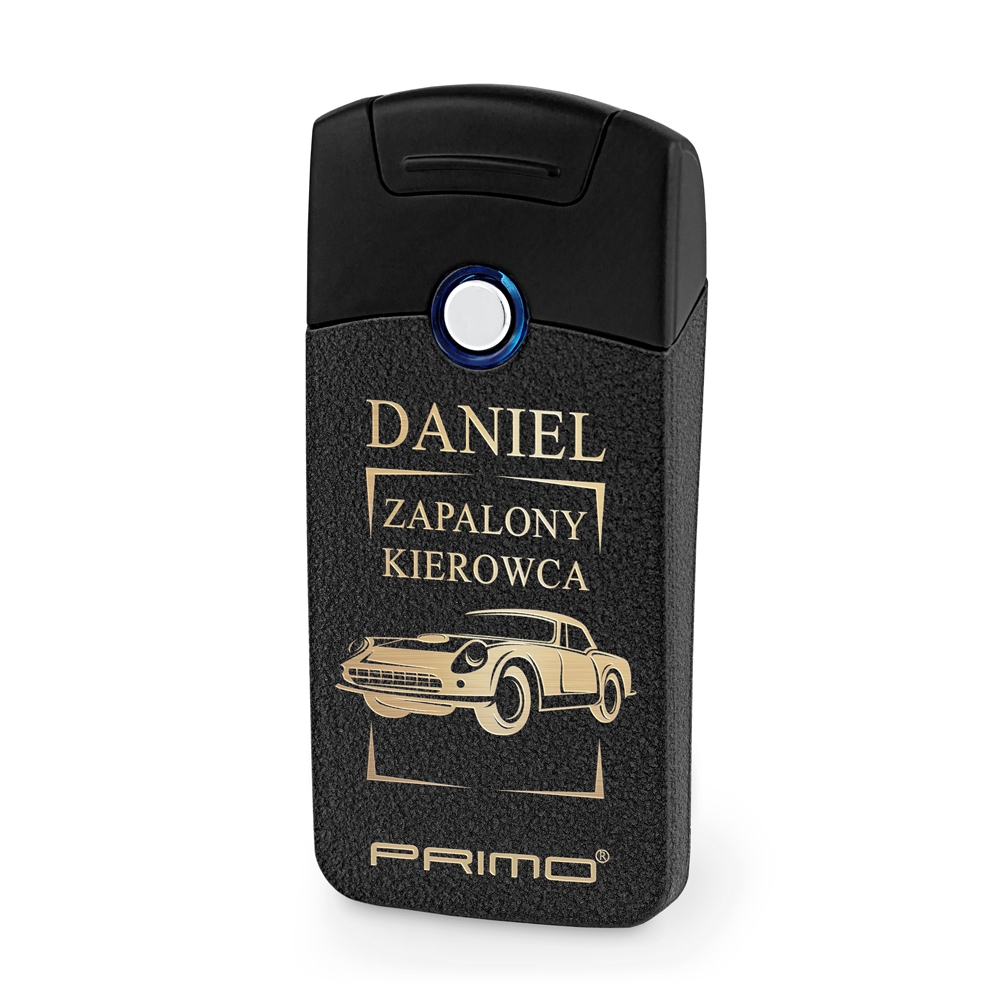 Zapalniczka plazmowa czarna USB z grawerem dla kierowcy