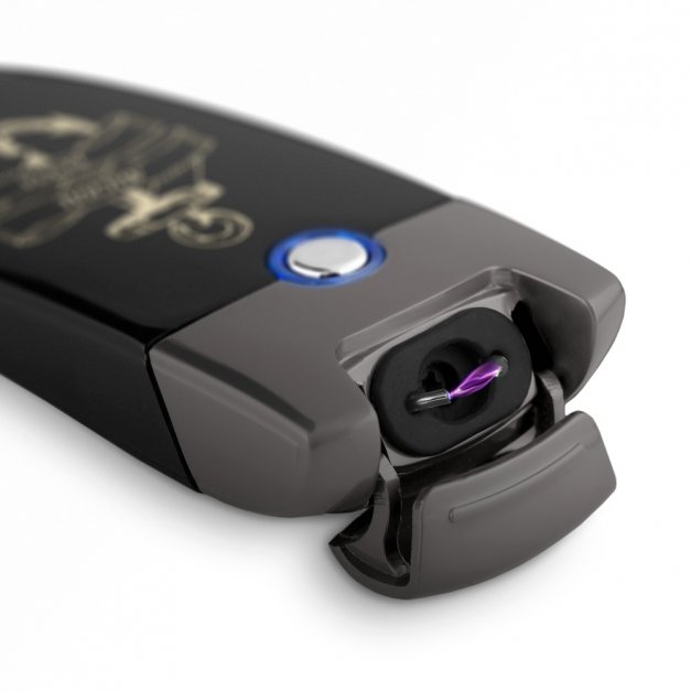 Zapalniczka plazmowa czarna USB z grawerem dla żeglarza podróżnika na imieniny