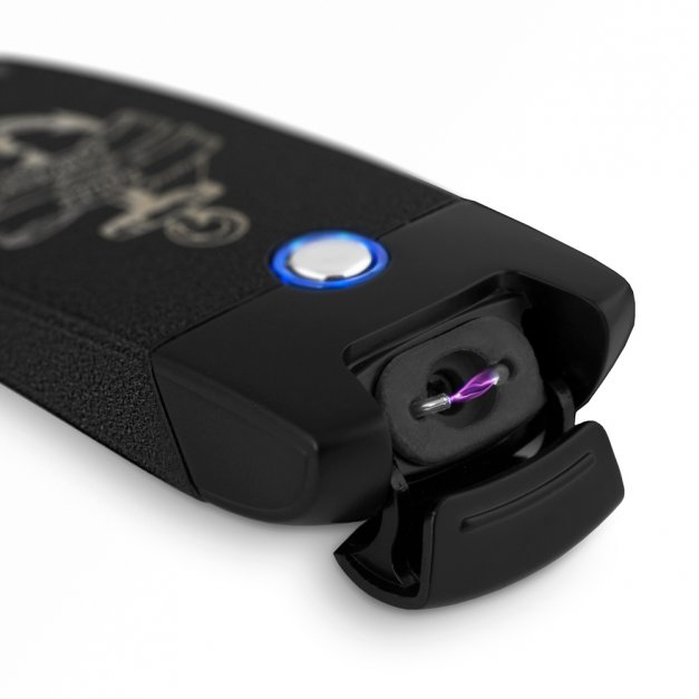 Zapalniczka plazmowa czarna USB z grawerem dla żeglarza podróżnika
