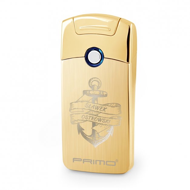 Zapalniczka plazmowa złota USB z grawerem dla żeglarza podróżnika