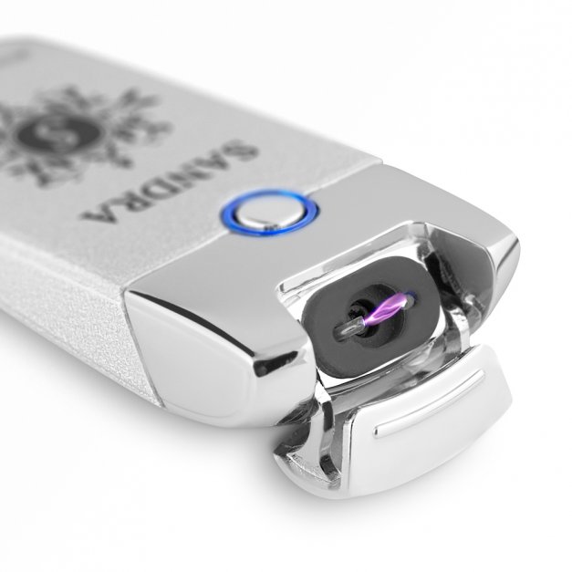 Zapalniczka plazmowa srebrna USB z grawerem dla niej na imieniny