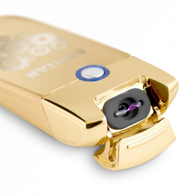 Zapalniczka plazmowa złota USB z grawerem dla chłopaka męża na walentynki