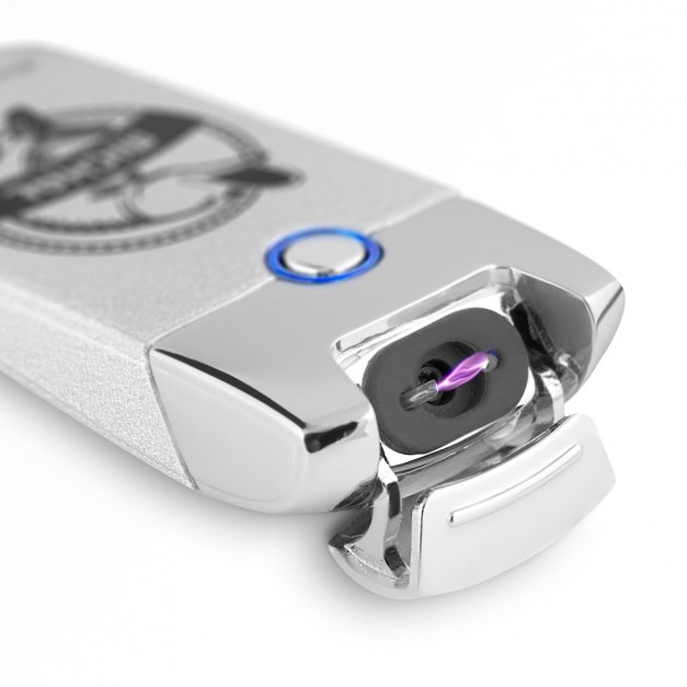 Zapalniczka plazmowa srebrna USB z grawerem dla wędkarza