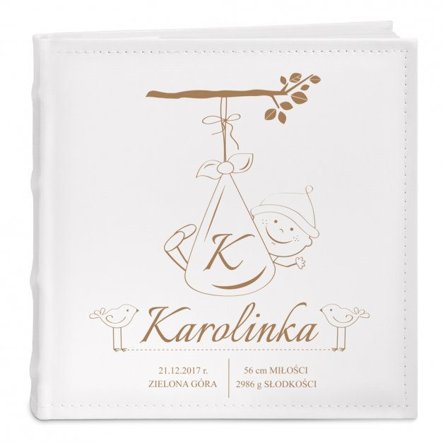Album na zdjęcia z nadrukiem dla dziewczynki z okazji narodzin