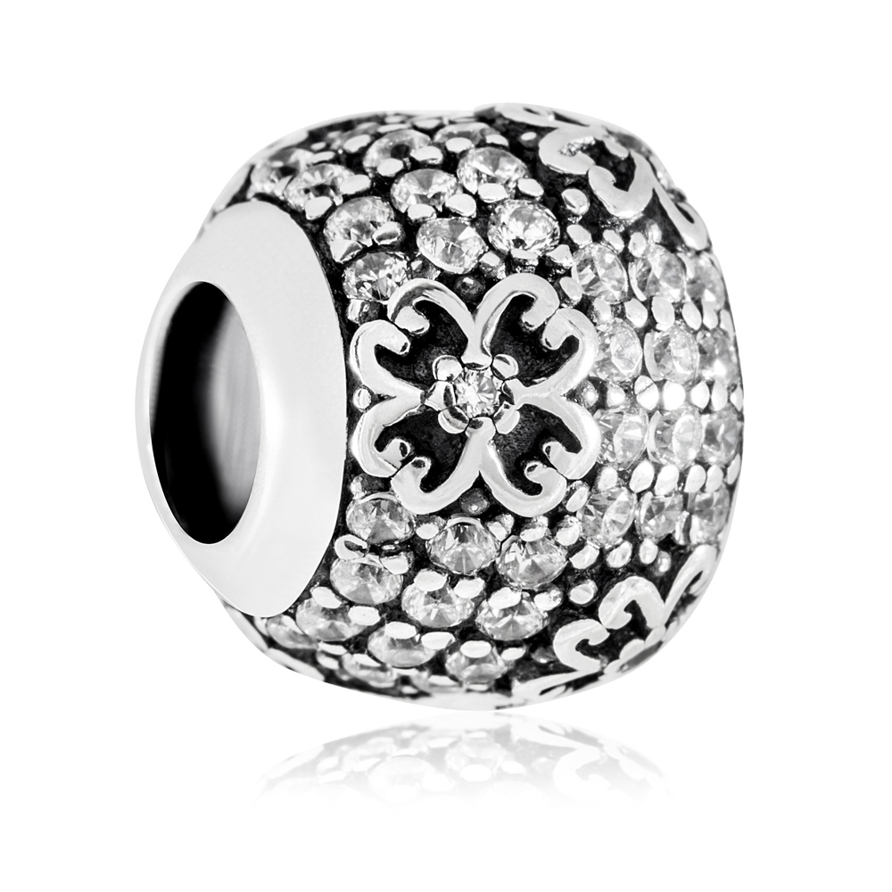 Charms Koralik Srebrny DIAMENTOWA CIEKA