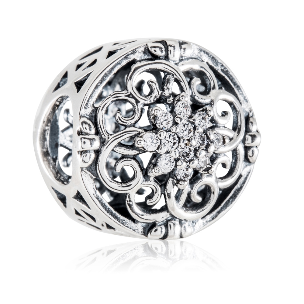 Charms Koralik Srebrny GWIAZDA PӣNOCNA