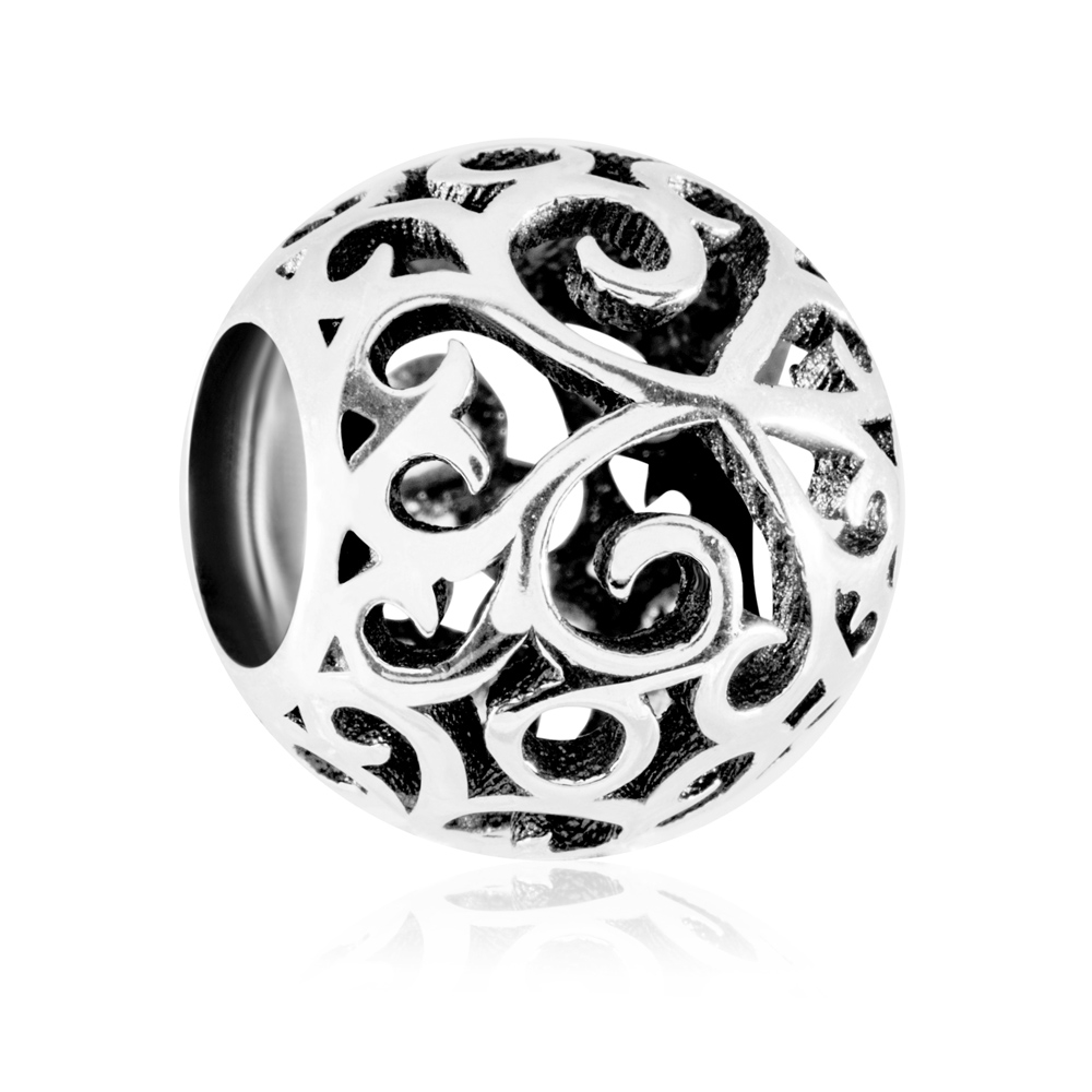 Charms Koralik Srebrny WELUROWY ORNAMENT