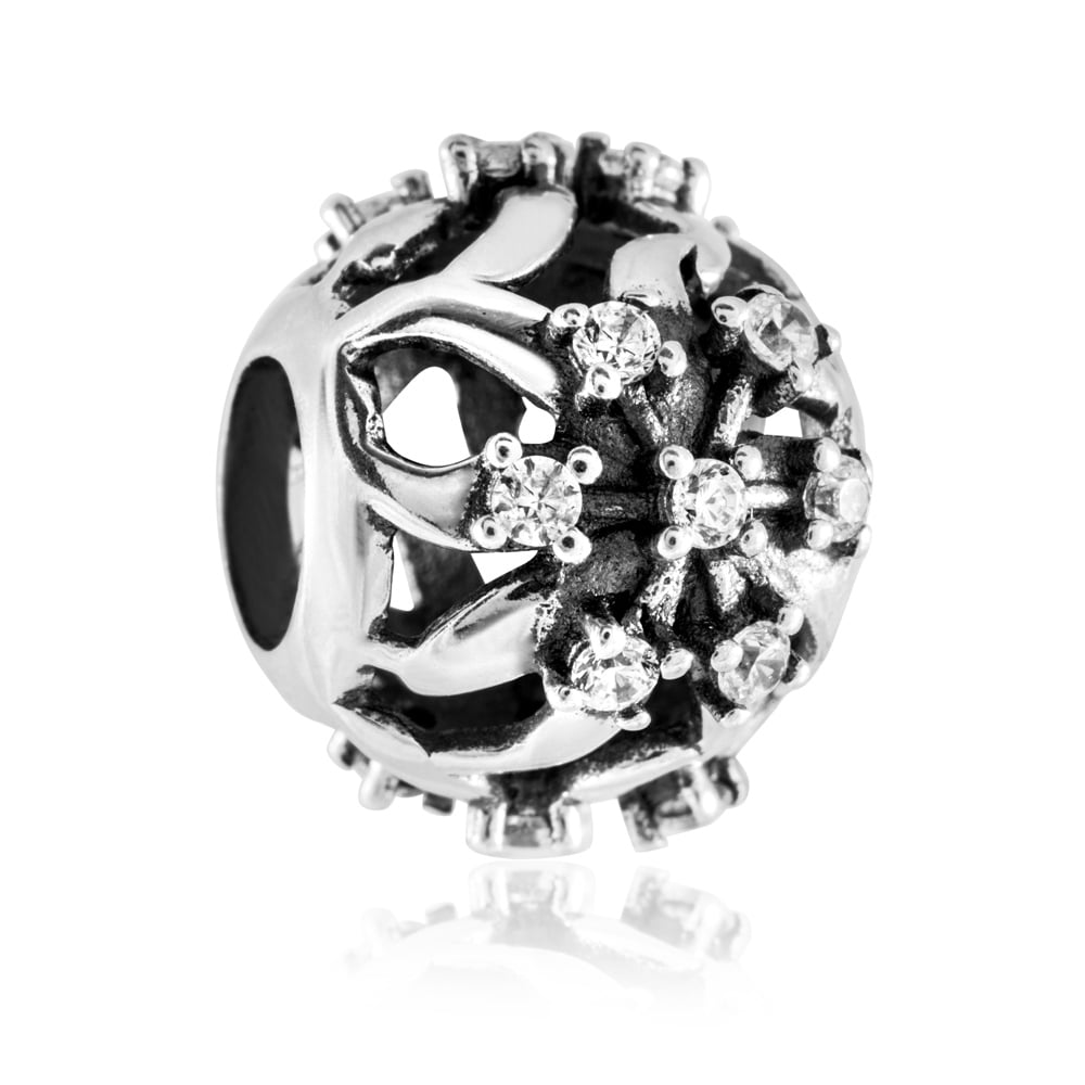 Charms Koralik Srebrny KRYSZTAOWA NIEYNKA