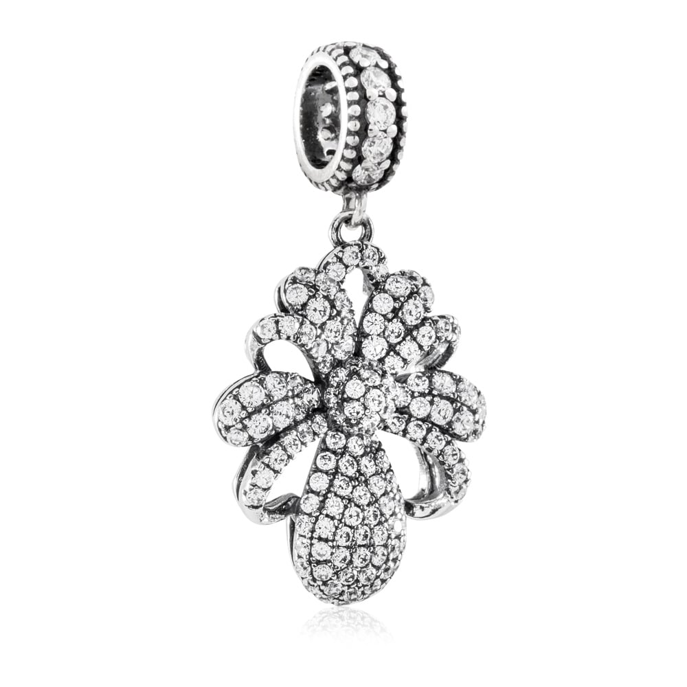 Charms Koralik Srebrny WYTWORNA KOKARDA