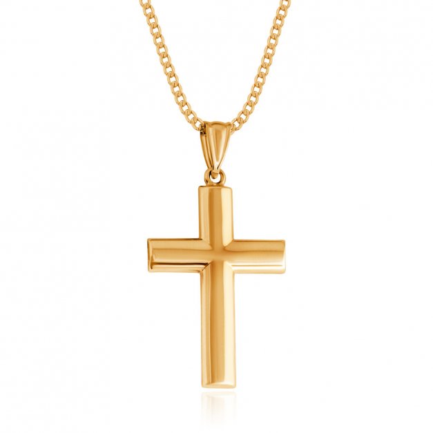 Złoty Krzyżyk 333 Grande z Łańcuszkiem Grawer