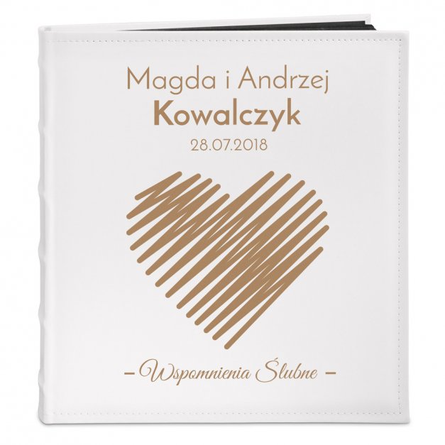 Album na zdjęcia z nadrukiem dla pary na ślub