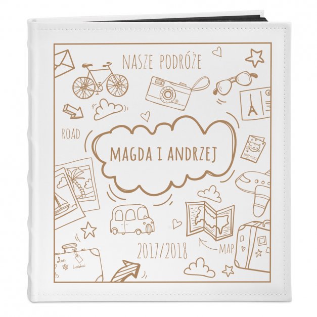Album na zdjęcia z nadrukiem dla pary podróżników