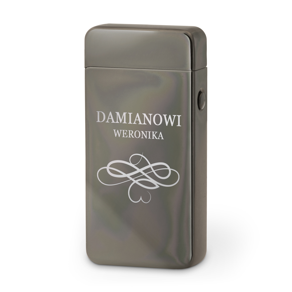 Zapalniczka plazmowa grafitowa USB z grawerem dla niego na walentynki imieniny