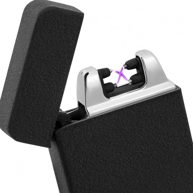 Zapalniczka plazmowa czarna USB z grawerem dla chłopaka męża na imieniny walentynki
