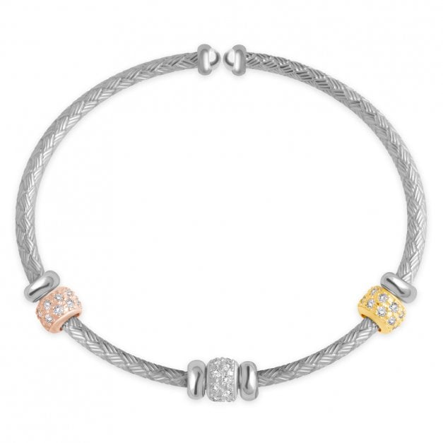 Srebrna Bransoletka 925 Modern Bangle Grawer