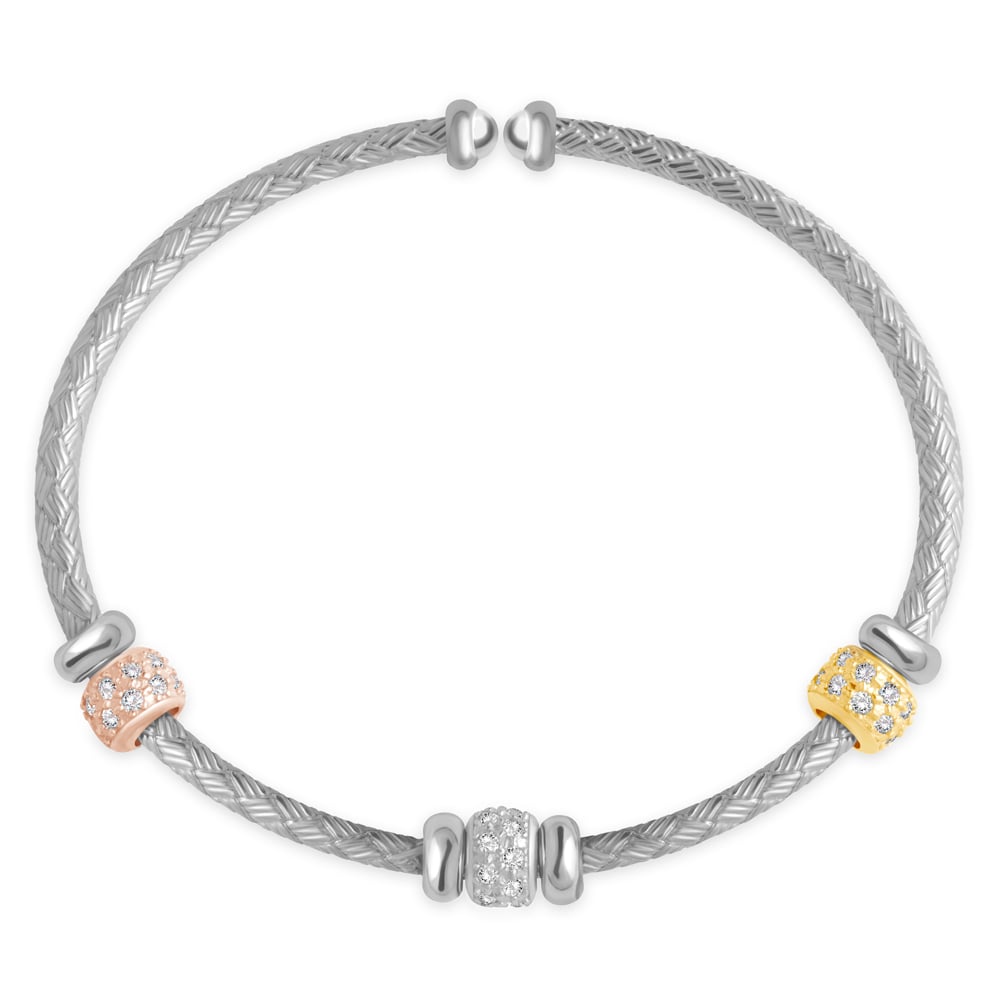 Srebrna Bransoletka 925 Modern Bangle Grawer