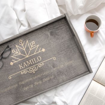 Personalizowany Stolik Szary Śniadaniowy Na Święta Śnieżka