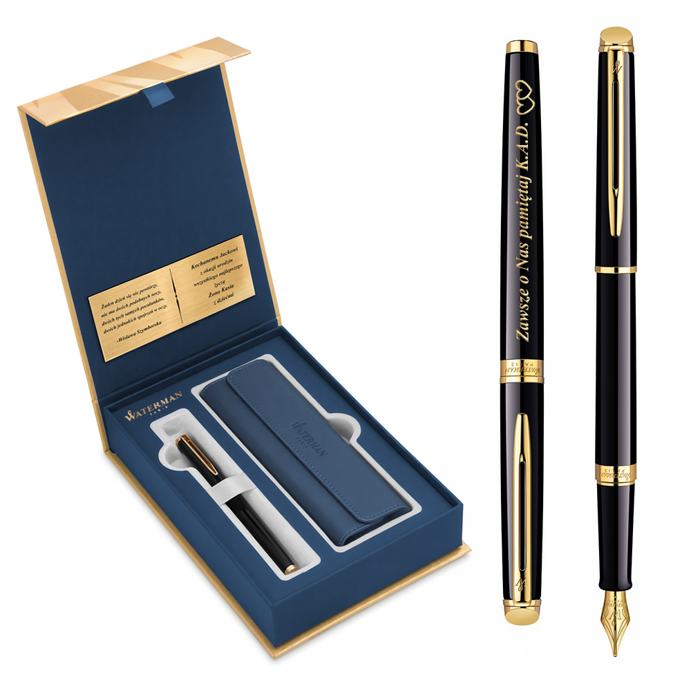Zestaw Pióro Wieczne WATERMAN Hemisphere Czarne GT