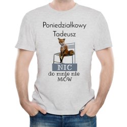Koszulka męska szara z nadrukiem dka niego na imieniny