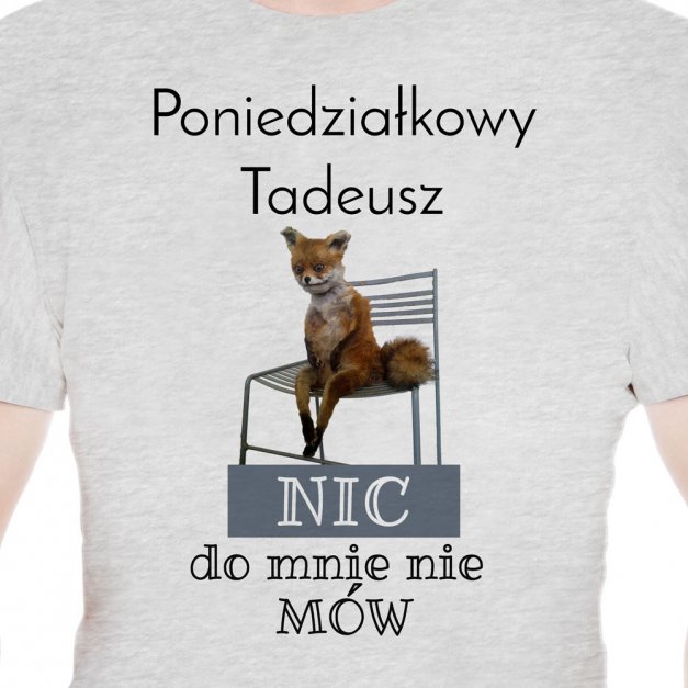 Koszulka męska szara z nadrukiem dka niego na imieniny