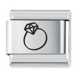 ITALIAN CHARMS Symbole Miłosne Pierścionek