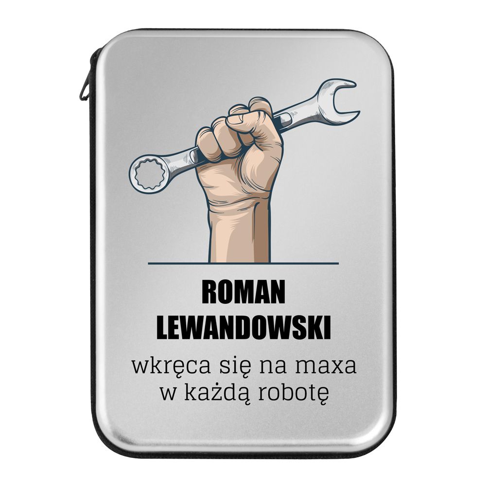 Narzędzia w etui zestaw z nadrukiem dla niego