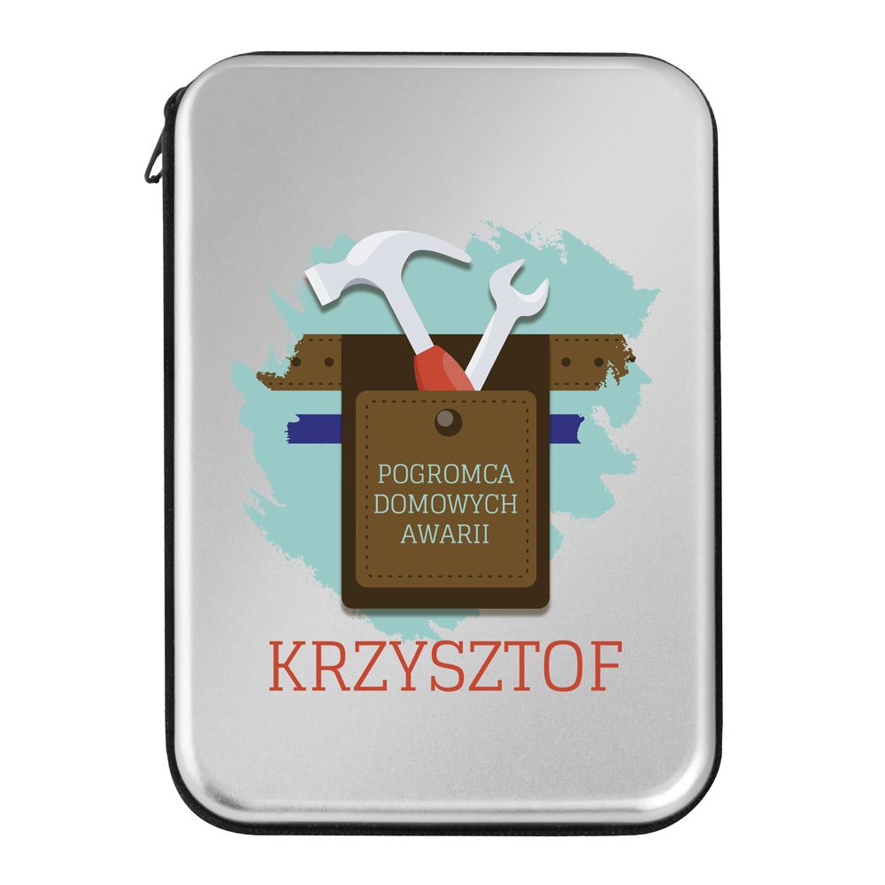 Narzędzia w etui zestaw z nadrukiem dla niego na imieniny