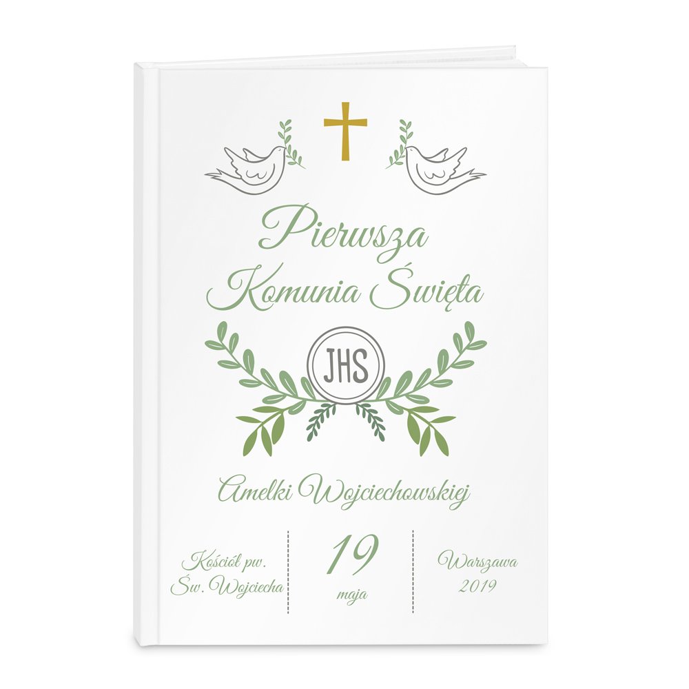 Biblia rozmiar M z nadrukiem dla dziewczynki na komunię