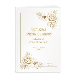 Biblia rozmiar M z nadrukiem dla dziewczynki na chrzest